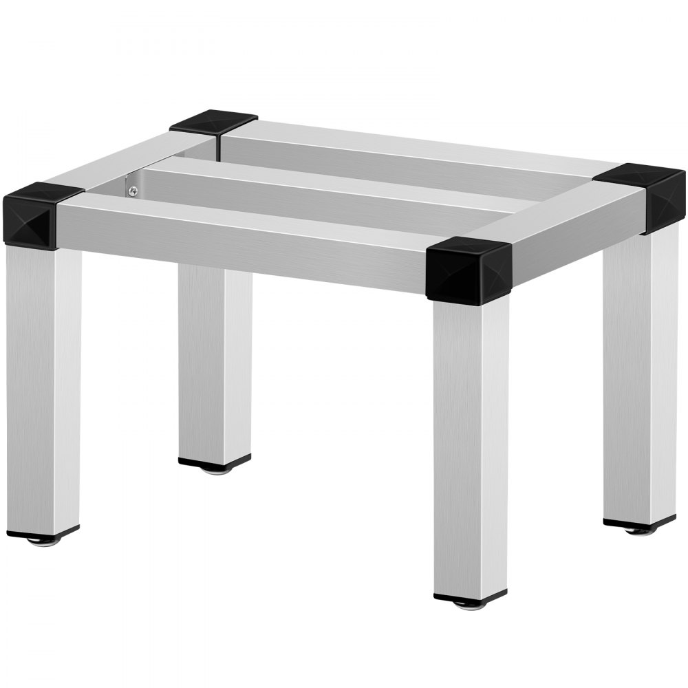 Estante de almacenamiento de aluminio VEVOR, estante de alimentos de piso comercial de 24 x 14 pulgadas, 8 pulgadas fuera del piso, estante de almacenamiento de aluminio de capacidad de 1000 libras, almacenamiento de servicio de alimentos comercial en restaurante, cocinas, tiendas