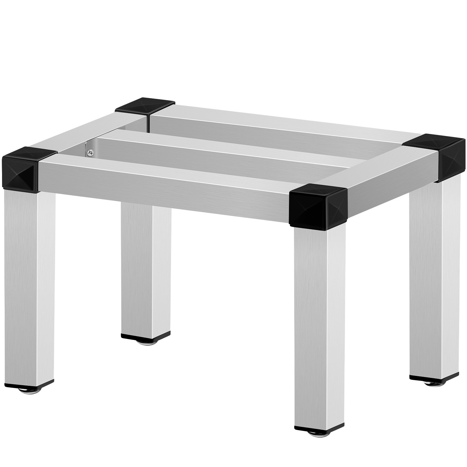 Estante de almacenamiento de aluminio VEVOR, estante de alimentos de piso comercial de 24 x 14 pulgadas, 8 pulgadas fuera del piso, estante de almacenamiento de aluminio de capacidad de 1000 libras, almacenamiento de servicio de alimentos comercial en restaurante, cocinas, tiendas