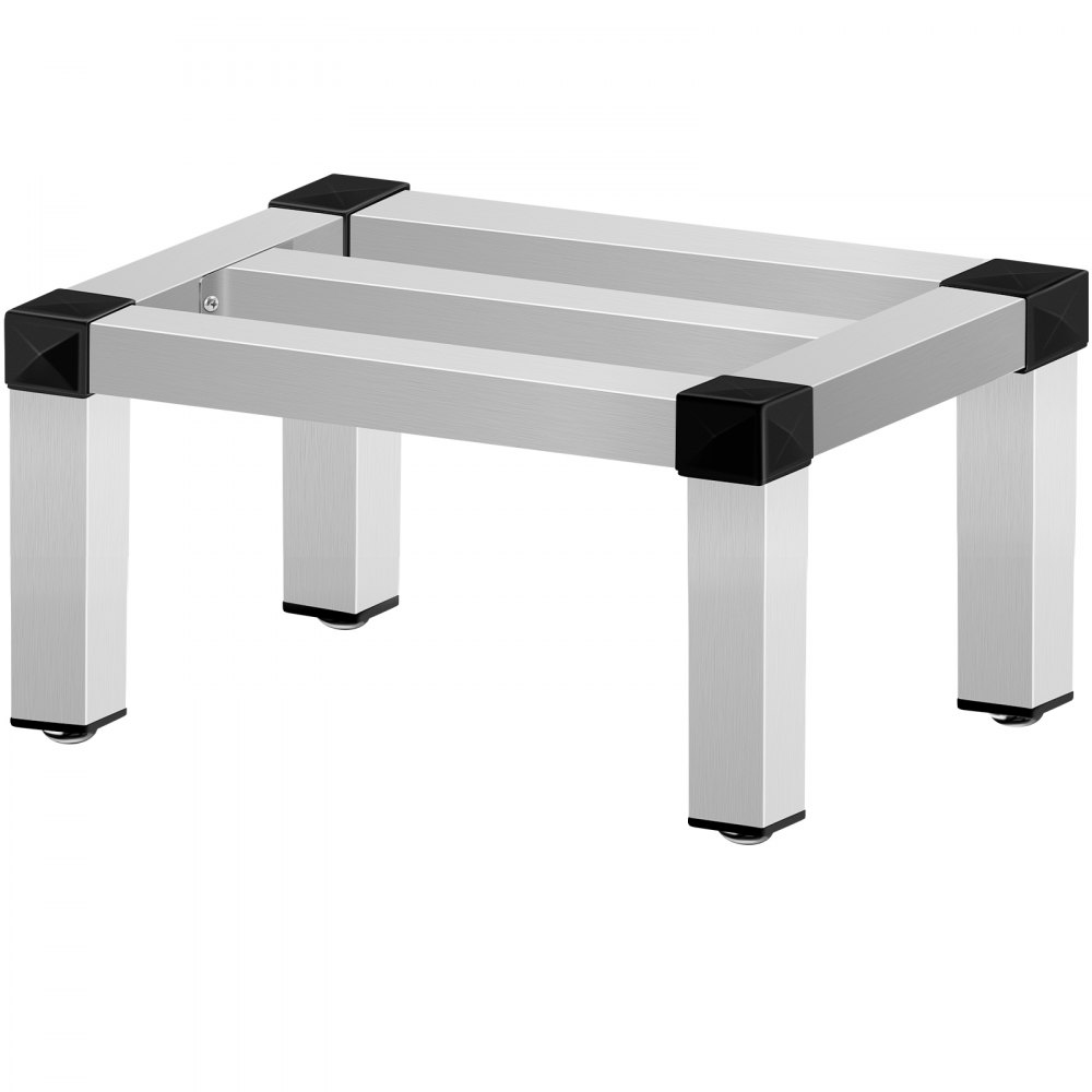 Estante de almacenamiento de aluminio VEVOR, estante de alimentos de piso comercial de 36 x 20 pulgadas, 8 pulgadas fuera del piso, estante de almacenamiento de aluminio de capacidad de 1400 libras, almacenamiento de servicio de alimentos comercial en restaurante, cocinas, tiendas