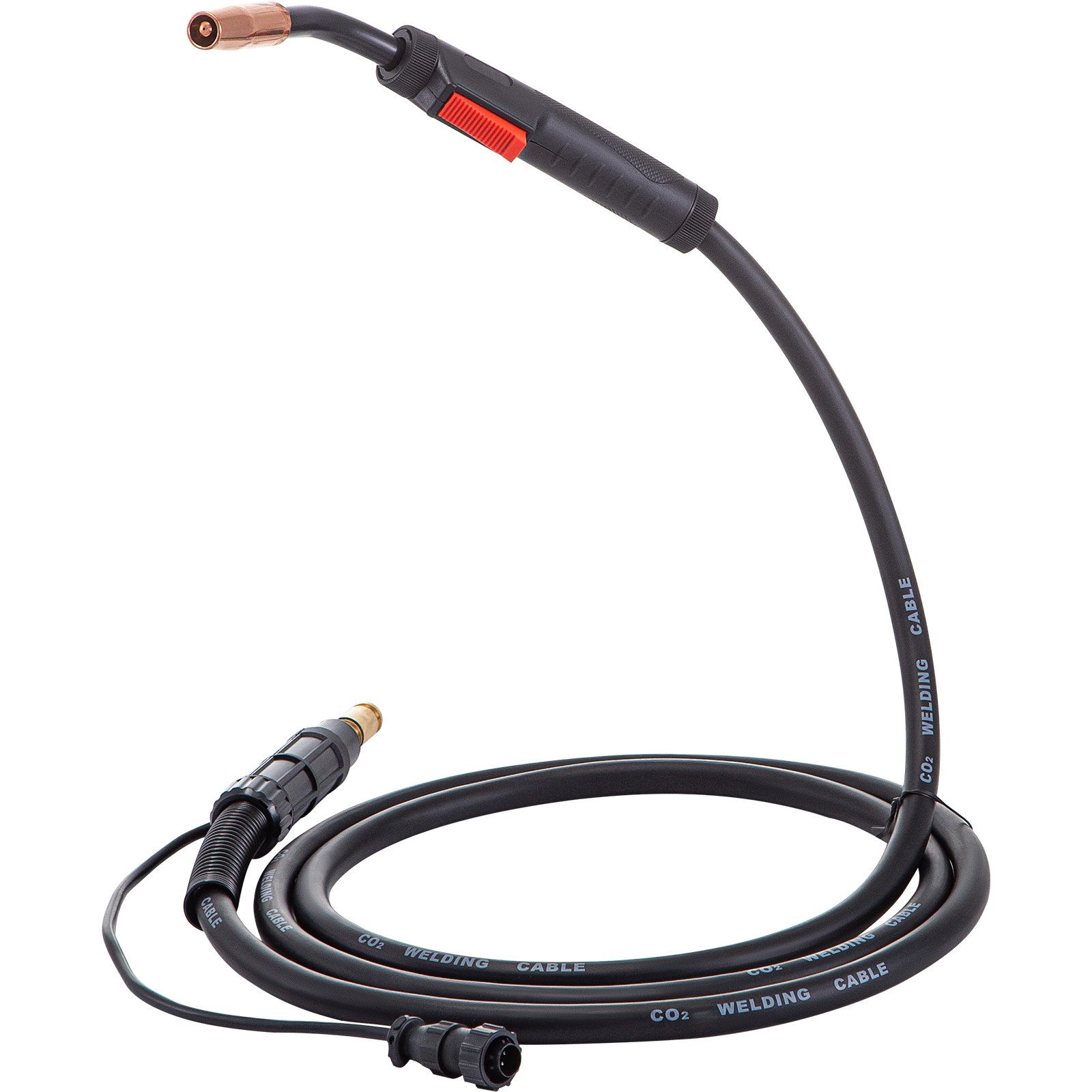 Pistola de soldadura MIG VEVOR con cable de soldadura de CO2 adjunto.