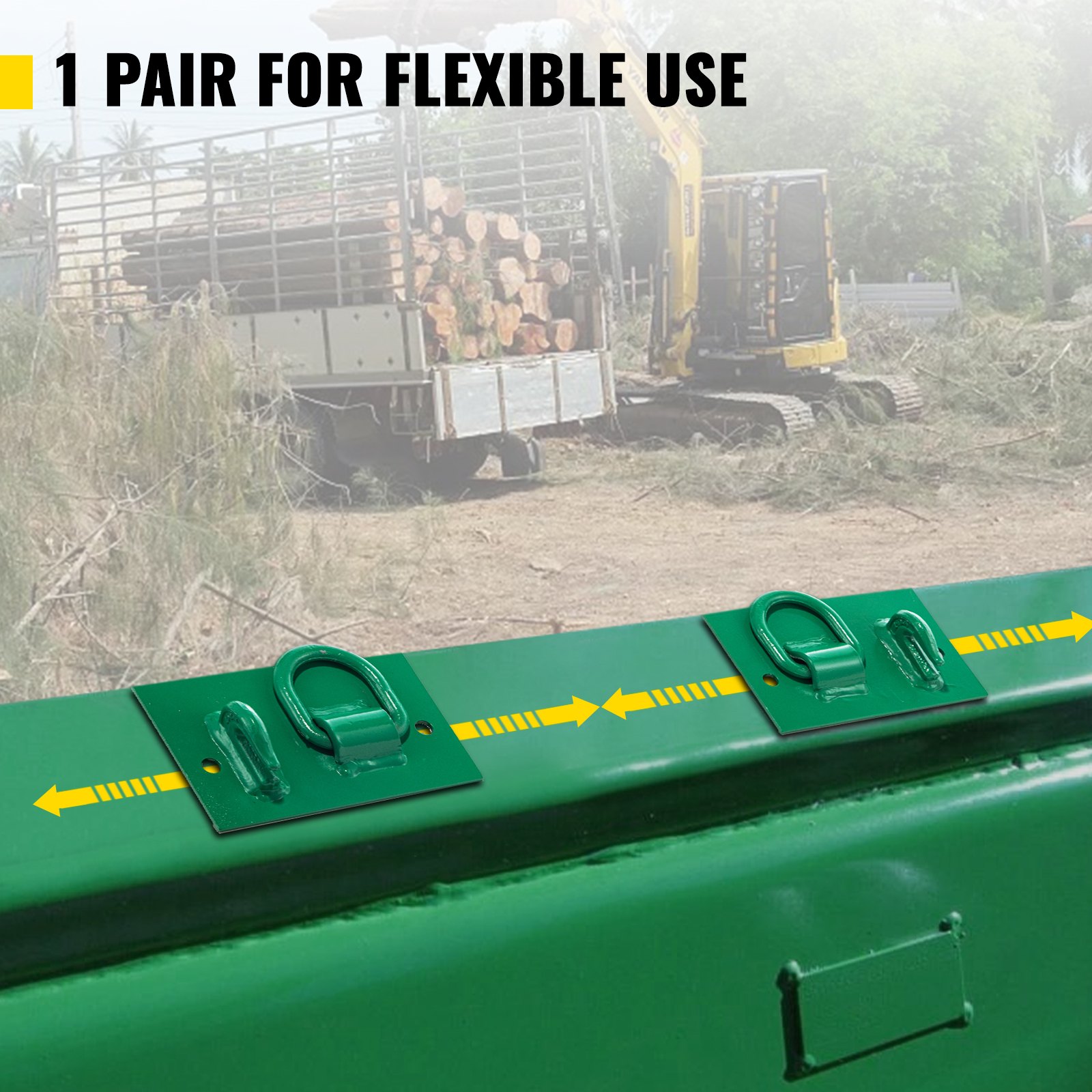 Ganchos para pernos de tractor VEVOR, ganchos de agarre con pernos de 1/4", ganchos forjados con pernos G70 de 4700 libras para cubo de tractor con grilletes de 1/2", funcionan bien para cubo de tractor, RV, UTV, accesorios para camiones incluidos