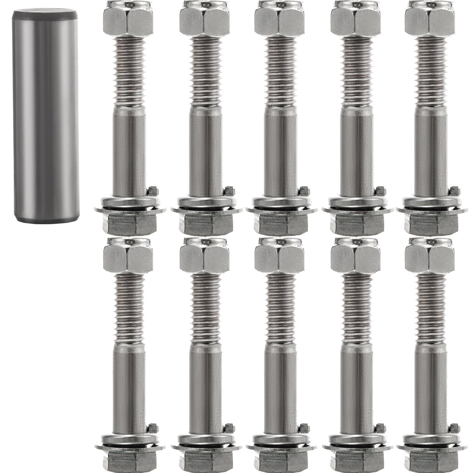 Ganchos para pernos de tractor VEVOR, ganchos de agarre con pernos de 1/4", ganchos forjados con pernos G70 de 4700 libras para cubo de tractor con grilletes de 1/2", funcionan bien para cubo de tractor, RV, UTV, accesorios para camiones incluidos