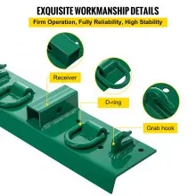 VEVOR Tractor Bolt on Hooks, 1/4" Compact Bolt on Grab Hooks, Max 4700LBS G70 Forged Bolt on Hooks for Tractor Bucket with 1/2" Grilletes, Work Well for Tractor Bucket, RV, UTV, Truck Hardware Incluido