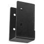 Colgador de vigas oculto VEVOR negro con múltiples orificios para fijación estructural.