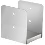 Base de poste separador VEVOR hecha de acero inoxidable con orificios para pernos y diseño elegante.