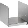 Base de poste ajustable VEVOR de acero inoxidable con múltiples orificios pretaladrados.