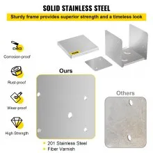 VEVOR Standoff Post Base 8x8 pulgadas Base de poste ajustable Post Mender Ofrece protección contra la humedad Anclaje de poste ajustable con superficie de dibujo de fibra y juego completo de accesorios para madera de tamaño áspero (1 pieza)