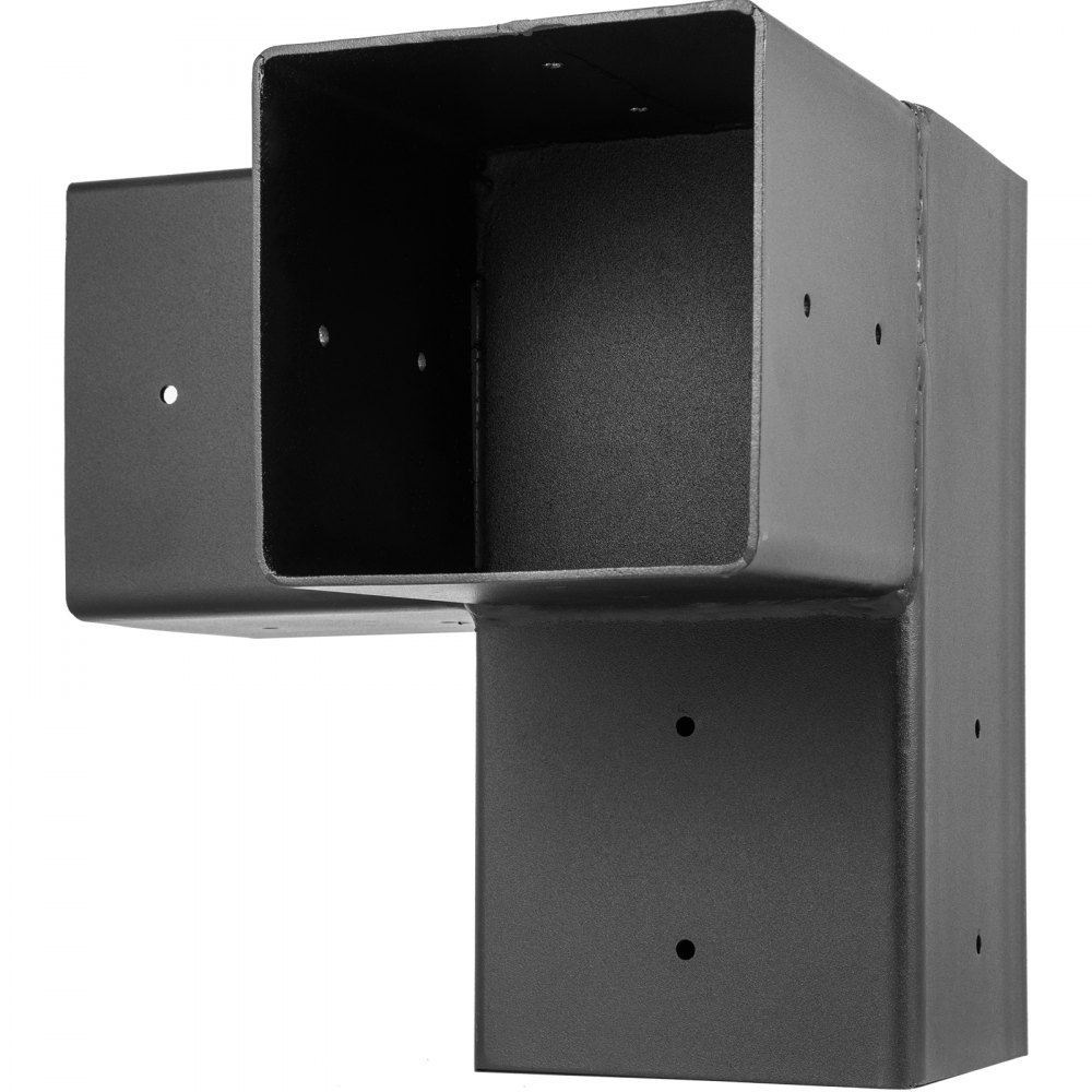 VEVOR Soportes de Acero para Pérgola, 8 Piezas de Soportes para Pérgola, con Revestimiento en Polvo, Soporte de Extensión de Acero al Carbono para Pérgola con Esquina 90° de 3 Vías, 150 x 150 x 150 mm