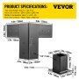 VEVOR Pergola Bracket Kit Pergola Corner Bracket 8 piezas para postes de madera de 4" x 4"