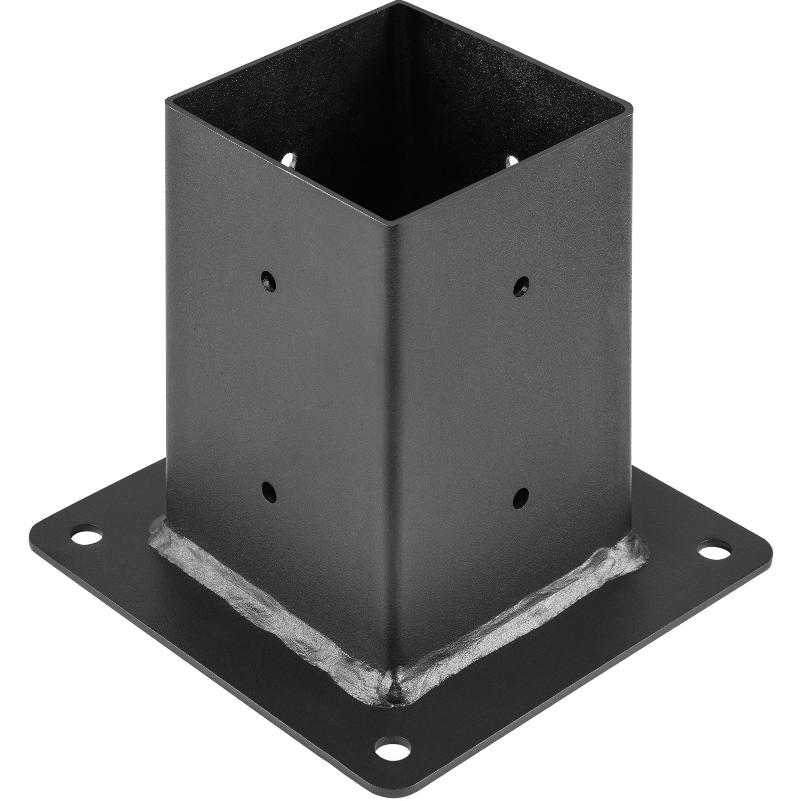Kit de pérgola de carpintería VEVOR, base de metal negro, soporte con tornillos para montaje.