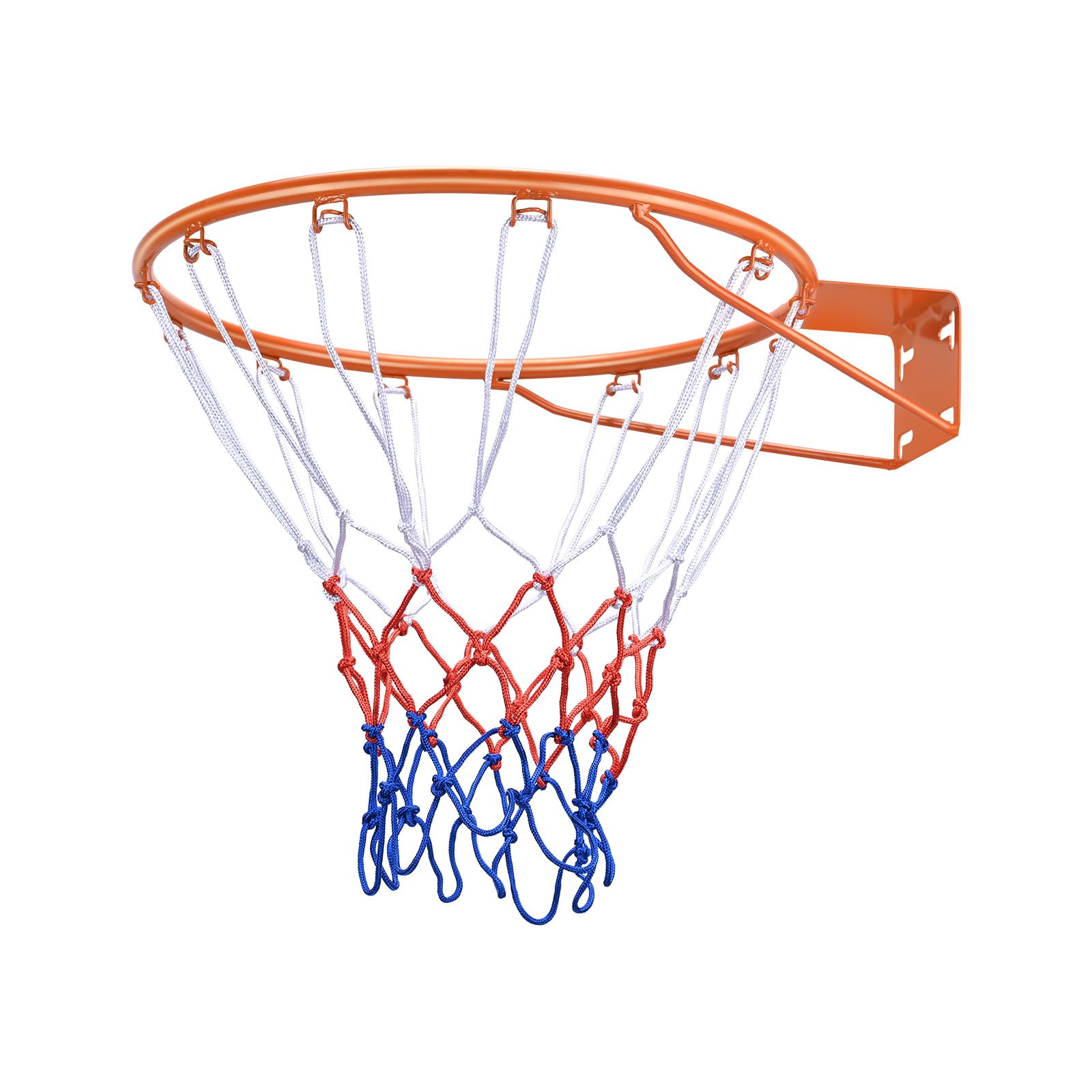 Aro de baloncesto VEVOR, aro de baloncesto para pared o puerta, aro flexible Q235 de alta resistencia con red, aro de baloncesto colgante estándar de 18" para interiores y exteriores, para niños y adultos.