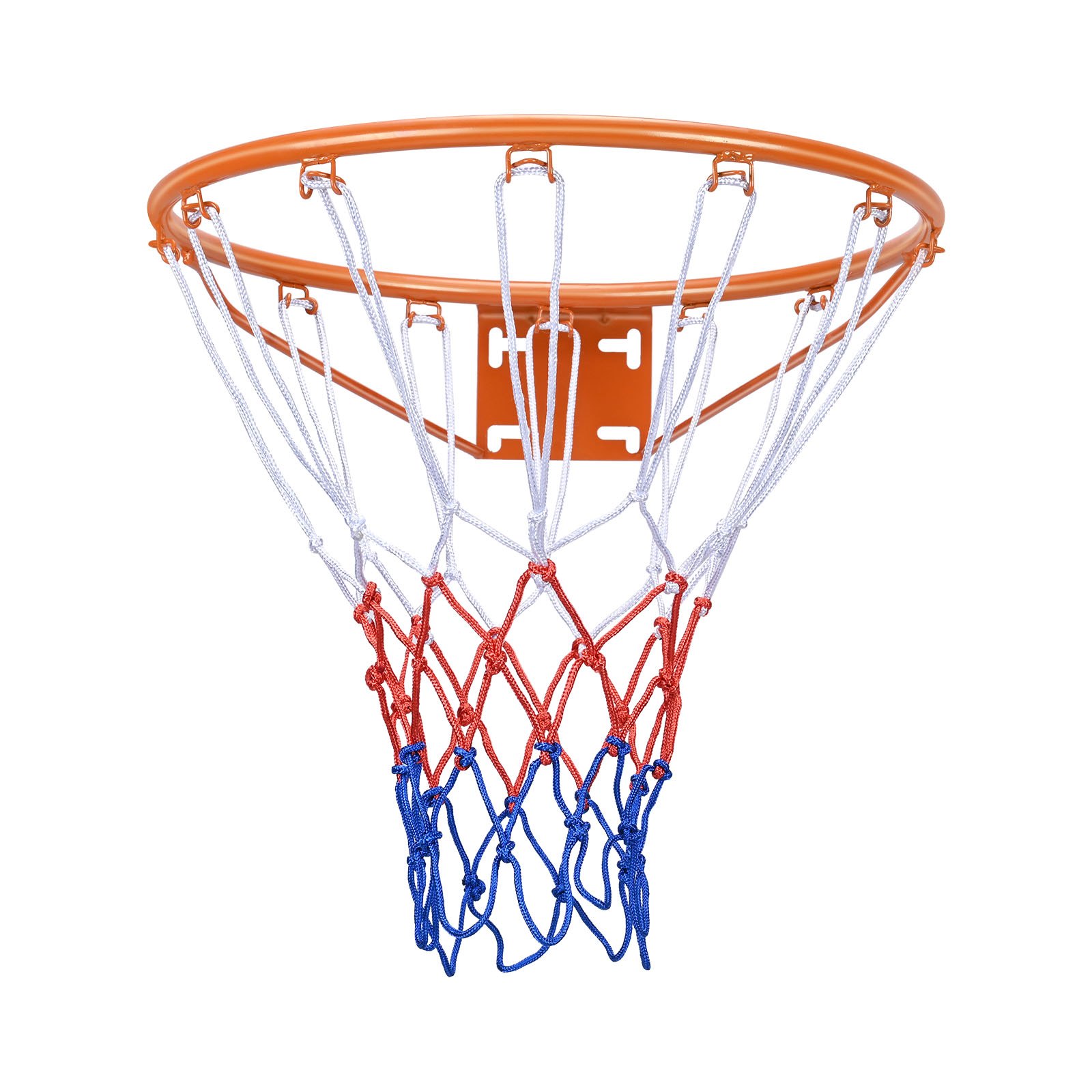 Aro de baloncesto VEVOR, aro de baloncesto para pared o puerta, aro flexible Q235 de alta resistencia con red, aro de baloncesto colgante estándar de 18" para interiores y exteriores, para niños y adultos.