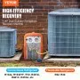 VEVOR Máquina de recuperación de refrigerante de 1 HP - Máquina de recuperación de CA portátil de doble cilindro con protección de alta presión Máquina de recuperación de 120 V 60 Hz HVAC para refrige