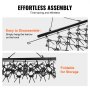 VEVOR Grada de arrastre, grada de cadena de alta resistencia de 4'x4' con 69 dientes, accesorios para tractores ATV UTV, tapete de arrastre de campo para preparación de césped, siembra de césped, nive