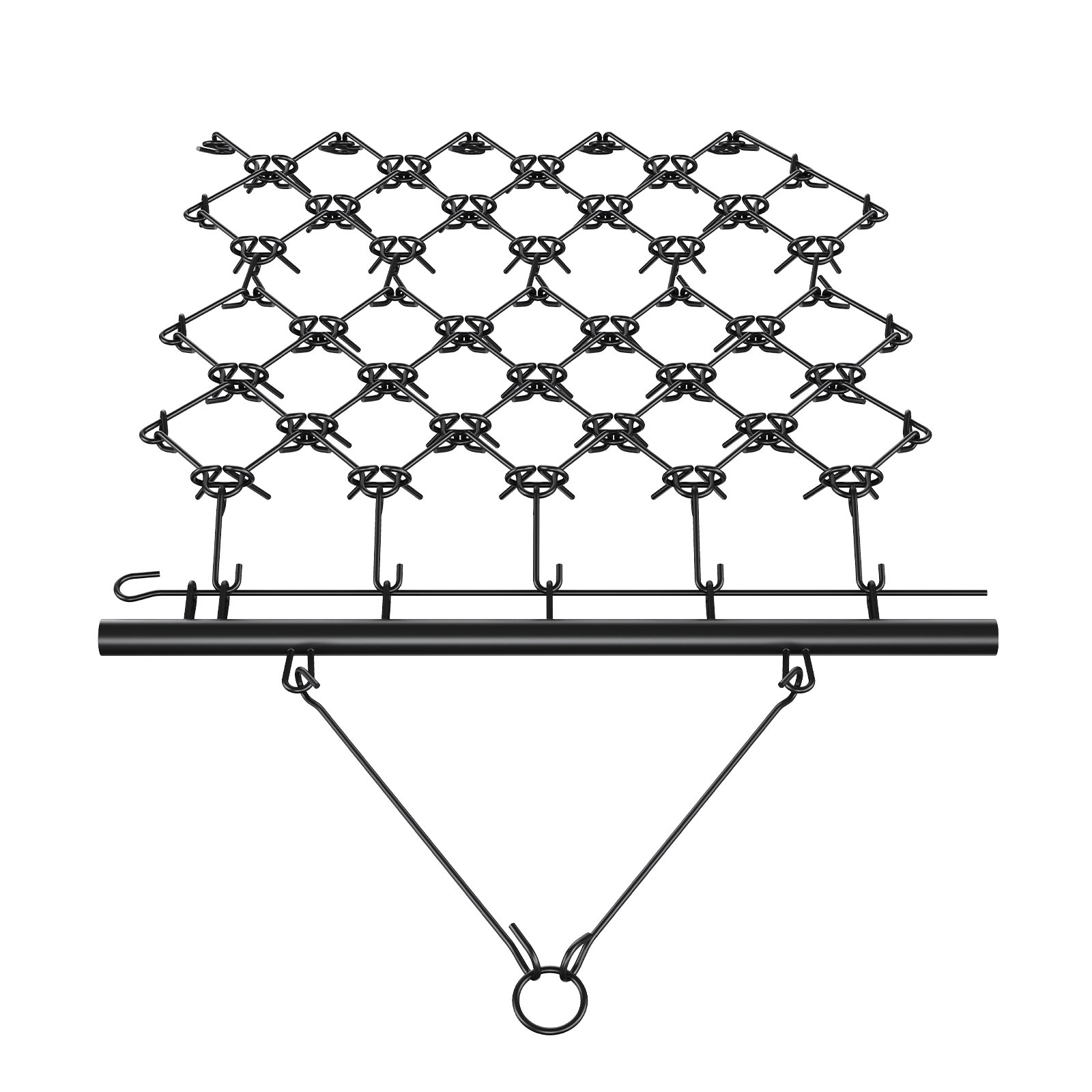 VEVOR Grada de arrastre, grada de cadena de alta resistencia de 4'x4' con 69 dientes, accesorios para tractores ATV UTV, tapete de arrastre de campo para preparación de césped, siembra de césped, nive