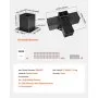 VEVOR 4PCS Kit de Soporte de Pérgola 4"x4" (10x10 cm) Soporte para Postes de Maderas 2 Soportes de Esquina de 4 Vías y 2 Bases de Vigas Hardware de Bricolaje para Cenadores, Pérgolas de Patio, Cabañas