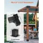 VEVOR Kit de soportes para pérgola de 4'' x 4'' (tamaño interior: 3,6 x 3,6), 8 soportes de esquina de 3 vías resistentes para carpintería, kit de base para postes de bricolaje, fácil instalación, vigas de madera para cenadores, pérgolas de patio y cabañas de madera al aire libre.