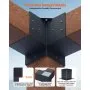 VEVOR Kit de soportes para pérgola de 4'' x 4'' (tamaño interior: 3,6 x 3,6), 8 soportes de esquina de 3 vías resistentes para carpintería, kit de base para postes de bricolaje, fácil instalación, vigas de madera para cenadores, pérgolas de patio y cabañas de madera al aire libre.