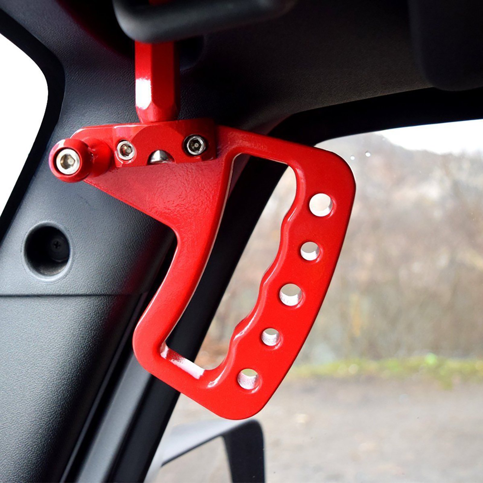 Manijas de agarre VEVOR 4X manijas de agarre de barra trasera delantera para Jeep JK Wrangler 2 4 puertas rojo mejorado