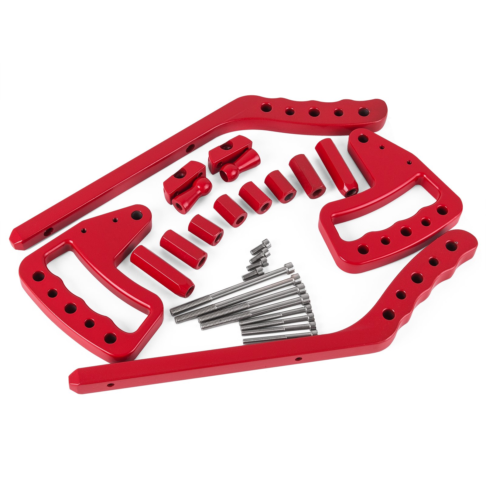 Manijas de agarre VEVOR 4X manijas de agarre de barra trasera delantera para Jeep JK Wrangler 2 4 puertas rojo mejorado