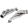 Cabezales de escape intercambiables VEVOR ls brillantes con un diseño de metal pulido y elegante.