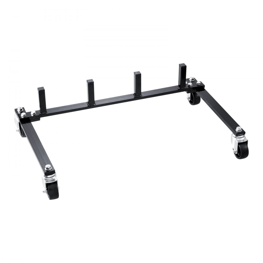 VEVOR Car Dolly Rack, Storage Rack with 360° Rotatable Wheels, Hydraulic Ratchet Trolley Jack Stand Organizer, Jack Stands Holder Storage Rack, 4-Dolly Capacity, Compatible with Most Dollies