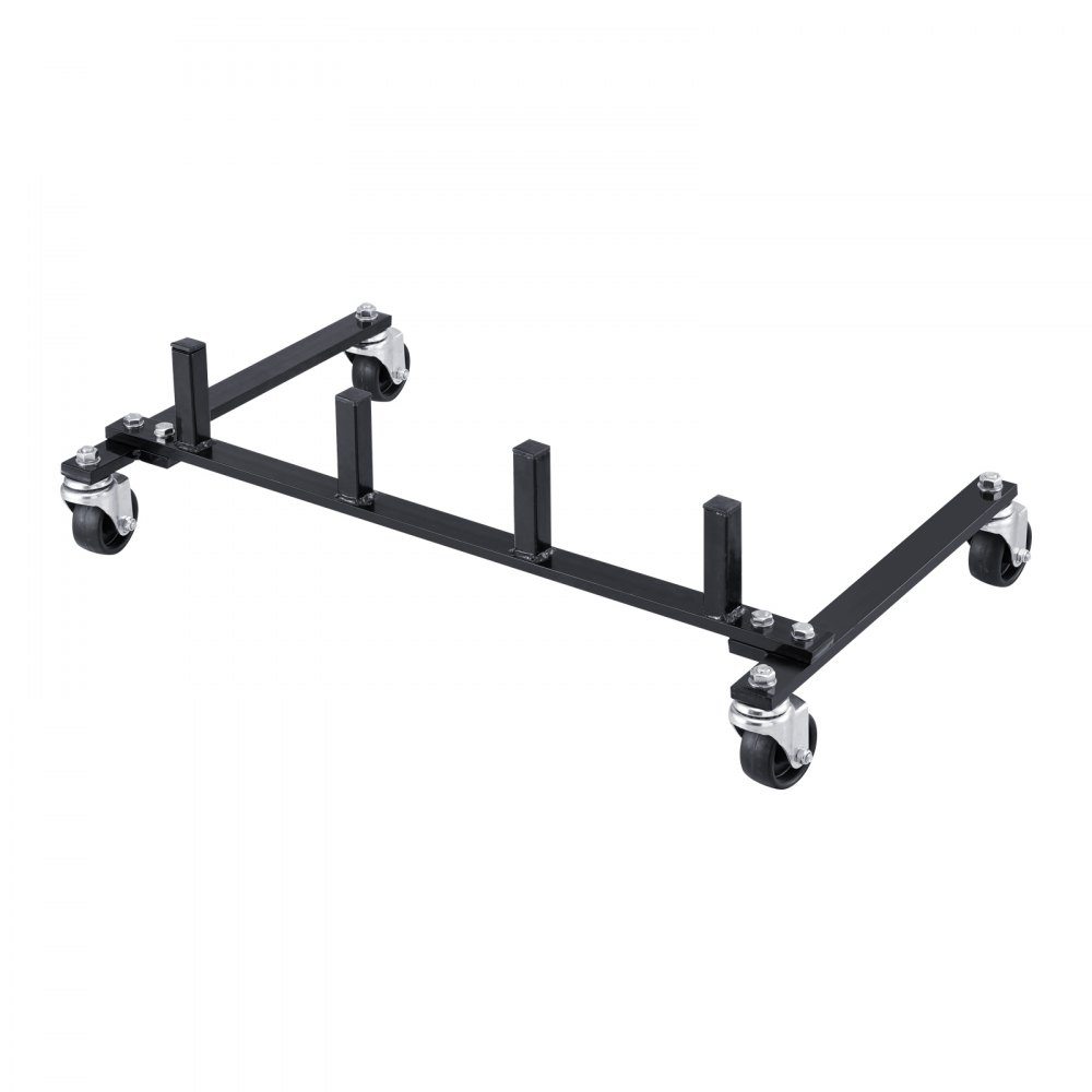 VEVOR Car Dolly Rack, Storage Rack with 360° Rotatable Wheels, Hydraulic Ratchet Trolley Jack Stand Organizer, Jack Stands Holder Storage Rack, 4-Dolly Capacity, Compatible with Most Dollies