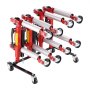 VEVOR Car Dolly Rack, Storage Rack with 360° Rotatable Wheels, Hydraulic Ratchet Trolley Jack Stand Organizer, Jack Stands Holder Storage Rack, 4-Dolly Capacity, Compatible with Most Dollies