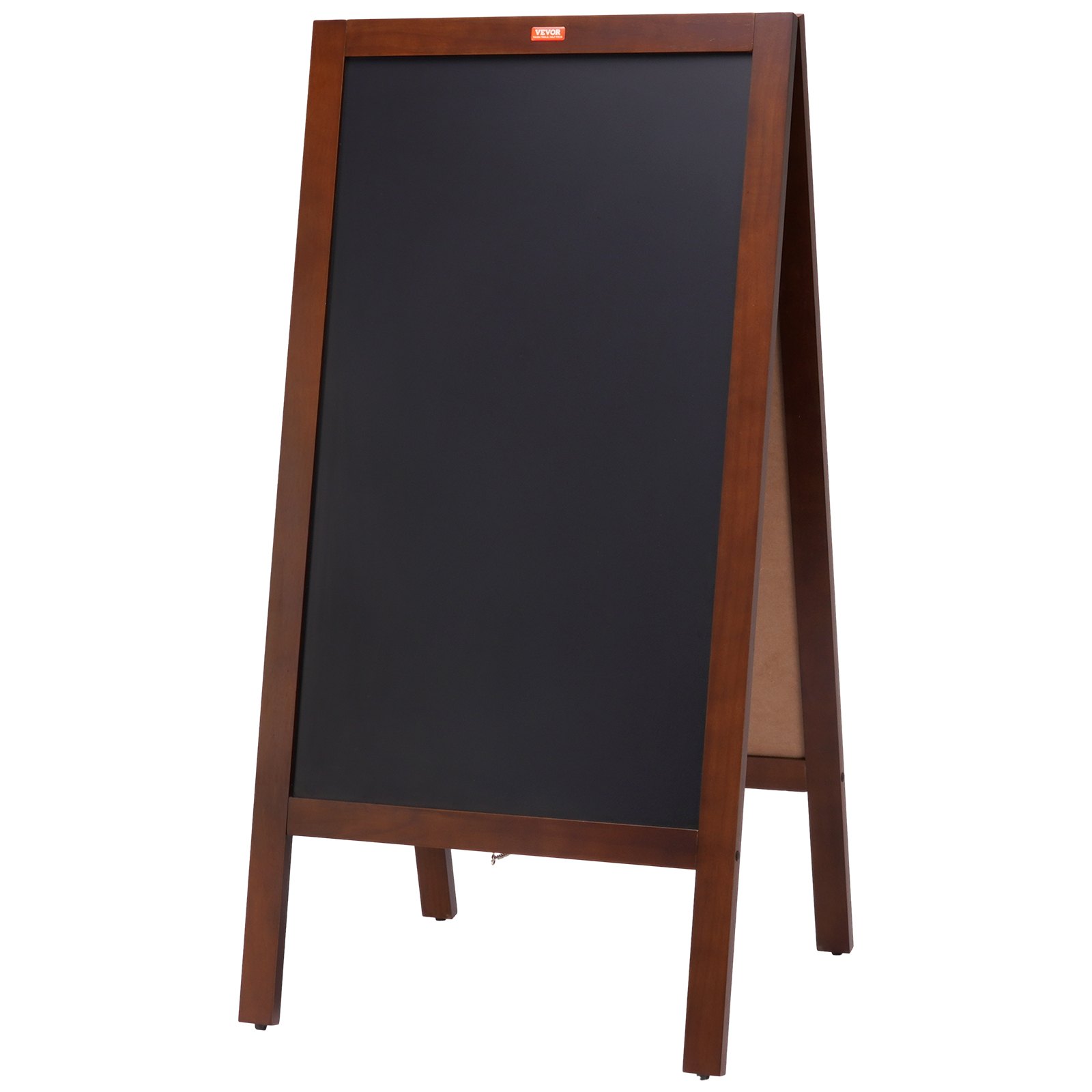 Pizarra VEVOR con marco en forma de A, letreros de acera de doble cara, pizarra vintage de madera independiente con tizas y borrador magnético, pizarra rústica marrón para exteriores, 50 x 101 cm, ideal para cocina, hogar, boda