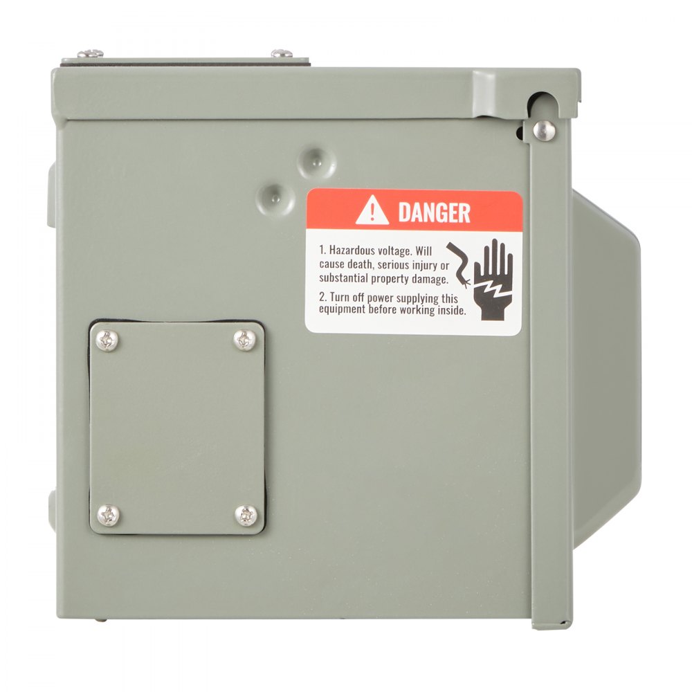 Caja de toma de corriente eléctrica para exteriores, 2 receptáculos GFCI de 20 amperios, caja de toma de corriente