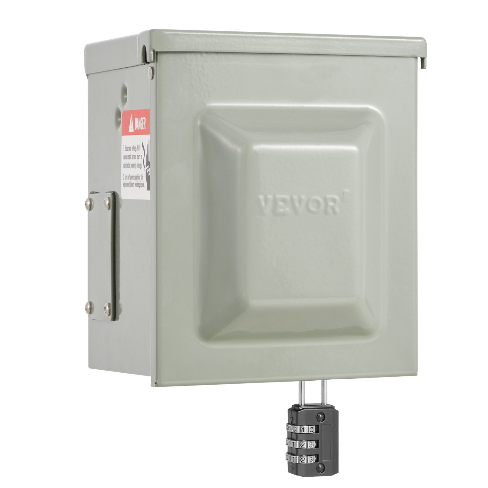 Caja de toma de corriente eléctrica para exteriores, 2 receptáculos GFCI de 20 amperios, caja de toma de corriente