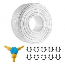 Tubo VEVOR PEX-AL-PEX, 328 pies, 5/8'' de diámetro Tubo compuesto de aluminio y plástico Barrera de oxígeno Tubo PEX de piso radiante, 0.08'' de espesor Calor radiante Piso Plomería Capa interior de aluminio Tubo PEX