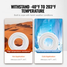 Tubo VEVOR PEX-AL-PEX, 328 pies, 5/8'' de diámetro Tubo compuesto de aluminio y plástico Barrera de oxígeno Tubo PEX de piso radiante, 0.08'' de espesor Calor radiante Piso Plomería Capa interior de aluminio Tubo PEX