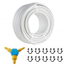 Tubo VEVOR PEX-AL-PEX, 164 pies, 0.79'' de diámetro Tubo compuesto de aluminio y plástico Barrera de oxígeno Tubo PEX de piso radiante, 0.08'' de espesor Calor radiante Piso Plomería Capa interna de aluminio Tubo PEX