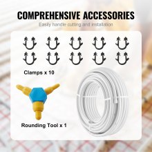 Tubo VEVOR PEX-AL-PEX, 164 pies, 0.79'' de diámetro Tubo compuesto de aluminio y plástico Barrera de oxígeno Tubo PEX de piso radiante, 0.08'' de espesor Calor radiante Piso Plomería Capa interna de aluminio Tubo PEX