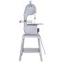 Sierra de cinta eléctrica comercial para carne VEVOR, 1500 W, sierra vertical para huesos de acero inoxidable, Workbeach de 49,5 x 38 cm, grosor de corte de 4,1 a 20 cm, cortadora de carne congelada con 6 cuchillas para costillas de cerdo y res.