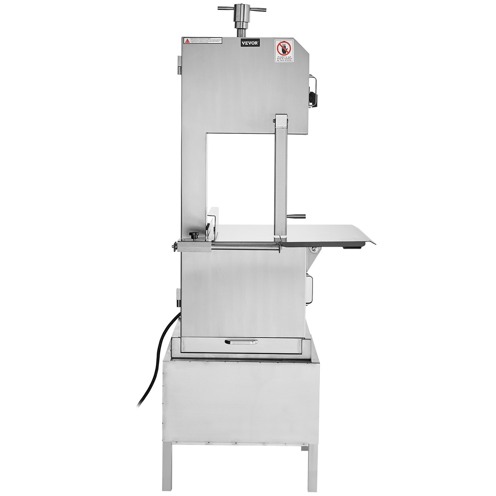 VEVOR Sierra de cinta eléctrica comercial sierra para carne sierra de hueso vertical de acero inoxidable de 2200 W banco de trabajo de 24.4 x 20.5