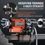 Perforadora de diamante VEVOR, equipo de perforación de núcleo de hormigón de 8 pulgadas (en húmedo y seco) con soporte, velocidad de 750 RPM, rosca de 1-1/4" y 5/8" y asa de elevación, diámetro de perforación de 8 pulgadas para hormigón, ladrillo, bloque, piedra, 2500 W