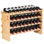 Estante de exhibición modular apilable para vinos VEVOR de madera de bambú de 4 niveles y 36 botellas