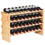 VEVOR Botellero modular apilable para 36 botellas, de madera maciza de bambú, de 4 niveles, para vino, expositor independiente, para cocina, bar y bodega (color natural)