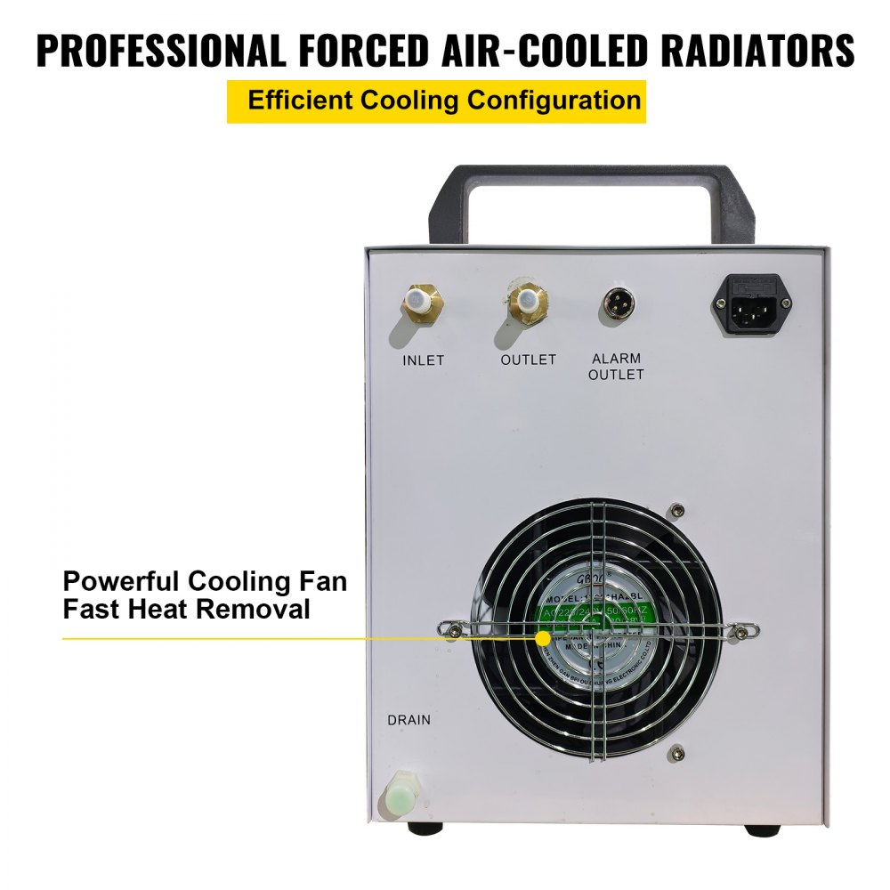 Enfriador industrial VEVOR, enfriador de agua industrial 110V CW-3000, capacidad de enfriamiento de 50W, agua de enfriamiento de capacidad de 10L, enfriador de recirculación de corriente de 0.5-0.7A para máquina de enfriamiento de máquina de grabado de 60W / 80W