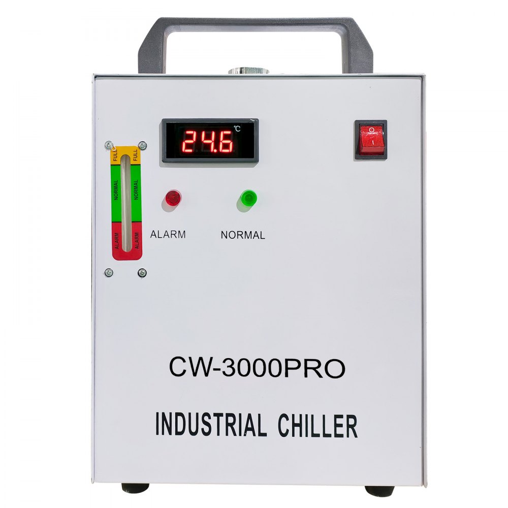 Enfriador industrial VEVOR, enfriador de agua industrial 110V CW-3000, capacidad de enfriamiento de 50W, agua de enfriamiento de capacidad de 10L, enfriador de recirculación de corriente de 0.5-0.7A para máquina de enfriamiento de máquina de grabado de 60W / 80W