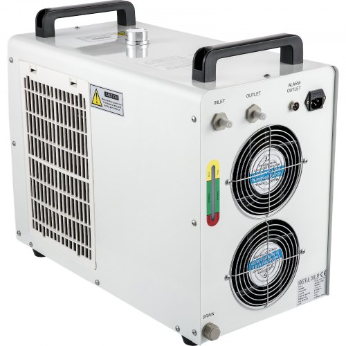 Enfriador industrial VEVOR, enfriador de agua industrial CW5200, capacidad de enfriamiento de 1700 W, agua de enfriamiento de capacidad de 6 l, 0,8 hp, 4,23 gpm, enfriador de recirculación para máquina de enfriamiento de máquina de grabado de 130/150 W