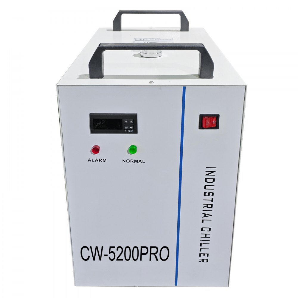 Enfriador industrial VEVOR, enfriador de agua industrial CW5200, capacidad de enfriamiento de 1700 W, agua de enfriamiento de capacidad de 6 l, 0,8 hp, 4,23 gpm, enfriador de recirculación para máquina de enfriamiento de máquina de grabado de 130/150 W