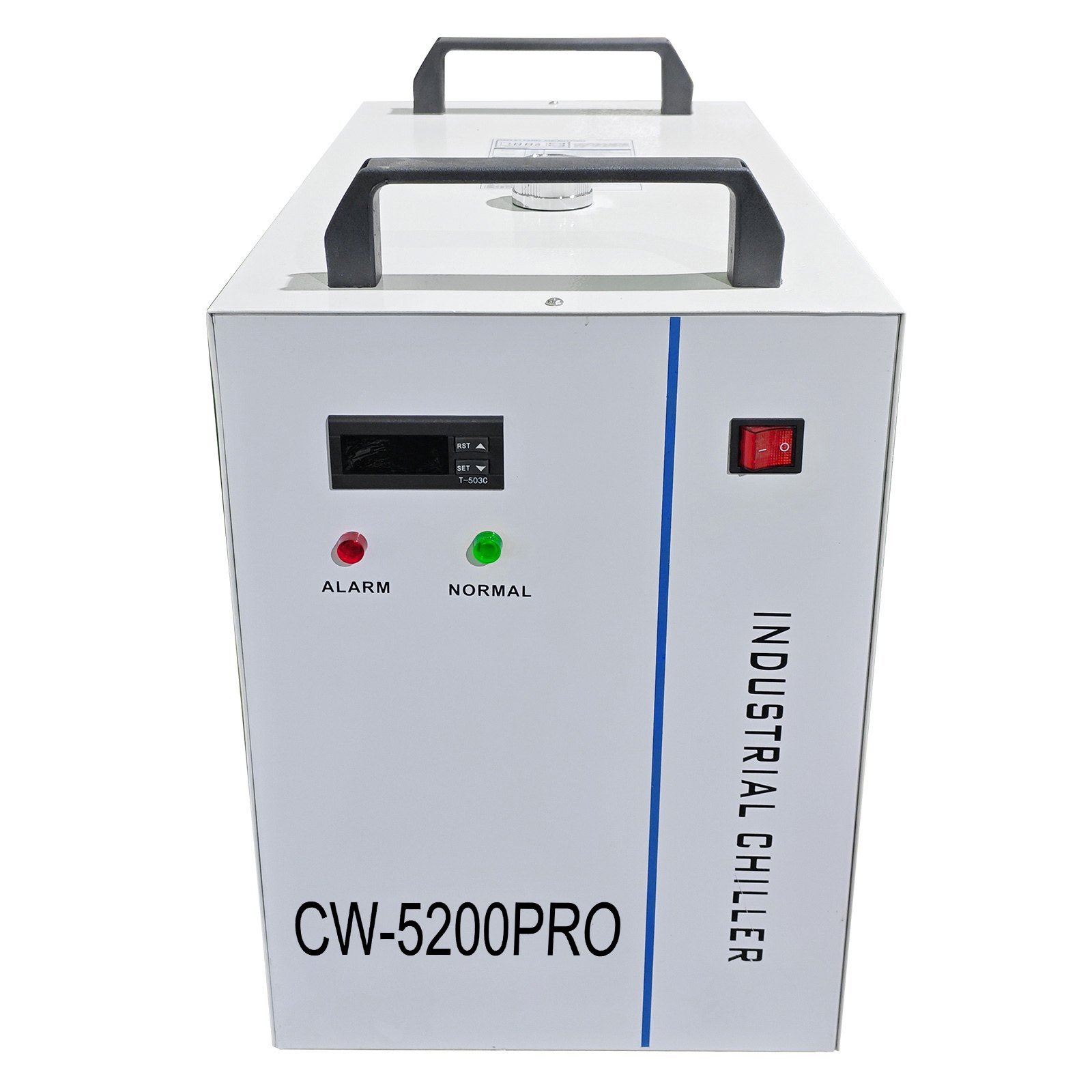 Enfriador industrial VEVOR, enfriador de agua industrial CW5200, capacidad de enfriamiento de 1700 W, agua de enfriamiento de capacidad de 6 l, 0,8 hp, 4,23 gpm, enfriador de recirculación para máquina de enfriamiento de máquina de grabado de 130/150 W