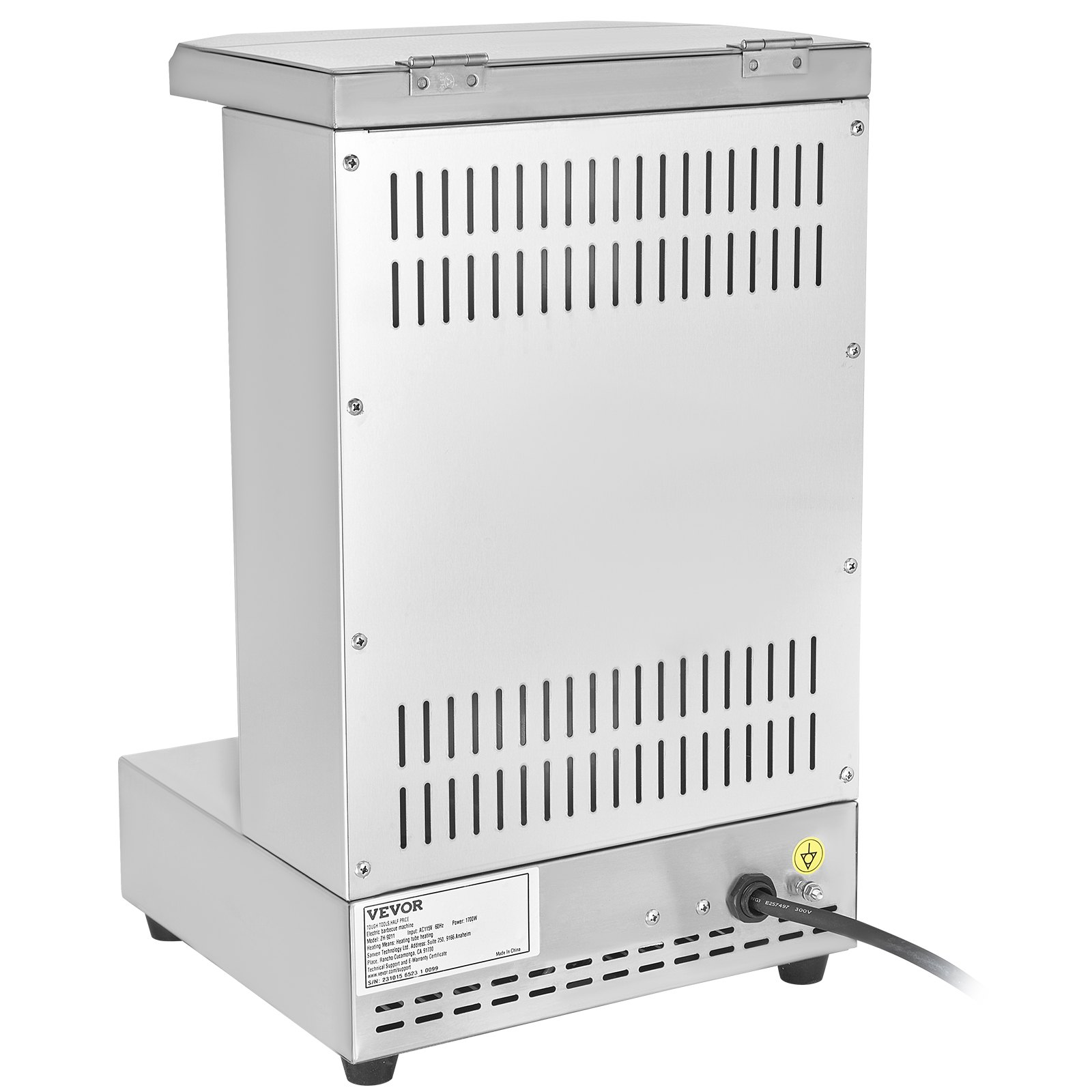 VEVOR - Parrilla para shawarma (capacidad de 6 kg), 2 quemadores, 50-280 °C, horno eléctrico vertical para kebab, ideal para uso doméstico y comercial.
