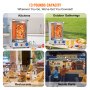 VEVOR - Parrilla para shawarma (capacidad de 6 kg), 2 quemadores, horno vertical de gas, asador de kebab, ideal para fiestas en casa, restaurantes y cocinas.
