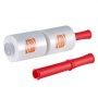 Rollos de film estirable VEVOR con asas rojas sobre fondo blanco.