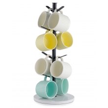 Soporte para tazas con forma de árbol y base de mármol, 8 ganchos, para encimera, cocina y hogar