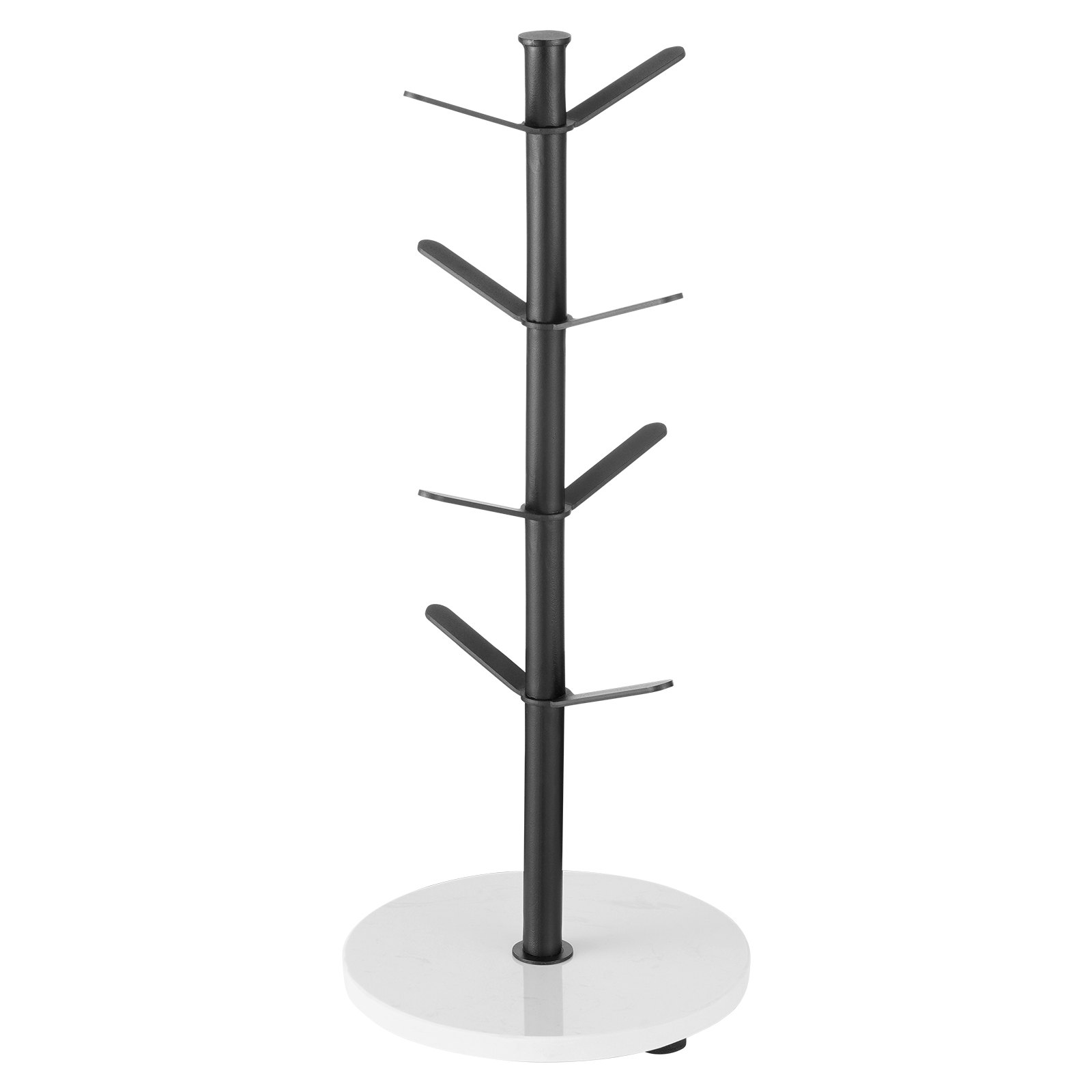 Soporte para tazas con forma de árbol y base de mármol, 8 ganchos, para encimera, cocina y hogar